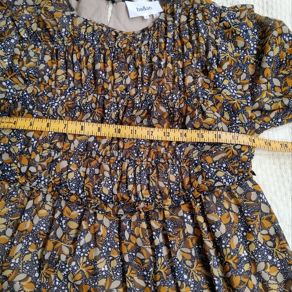 Ba&sh Sandra RuffleFloral Print Mini Dress Size S